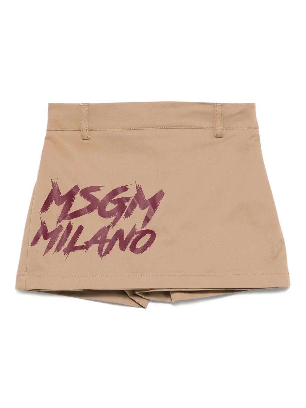 

Шорты с логотипом MSGM Kids, коричневый