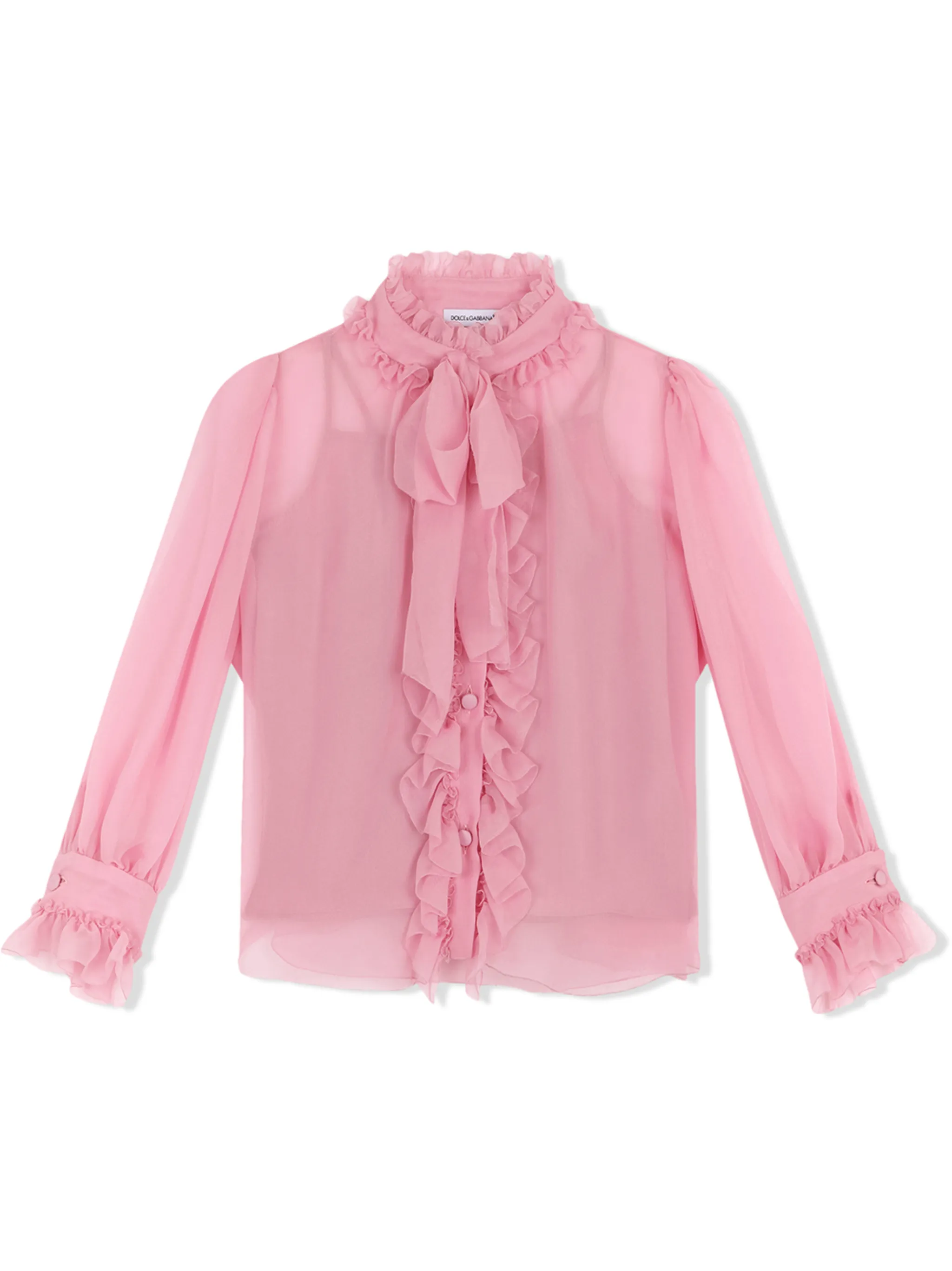 Рубашка с бантом Dolce & Gabbana Kids, розовый
