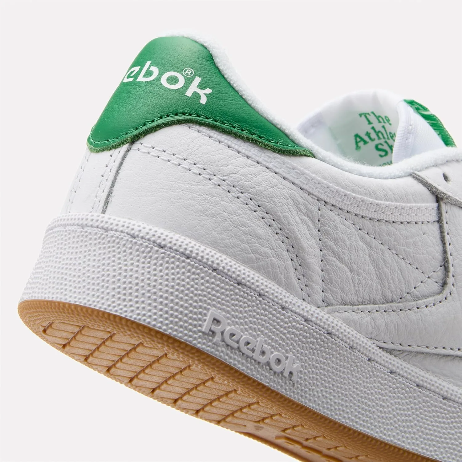 Мужские кроссовки Reebok Club C 85, белый/зеленый — фото 2