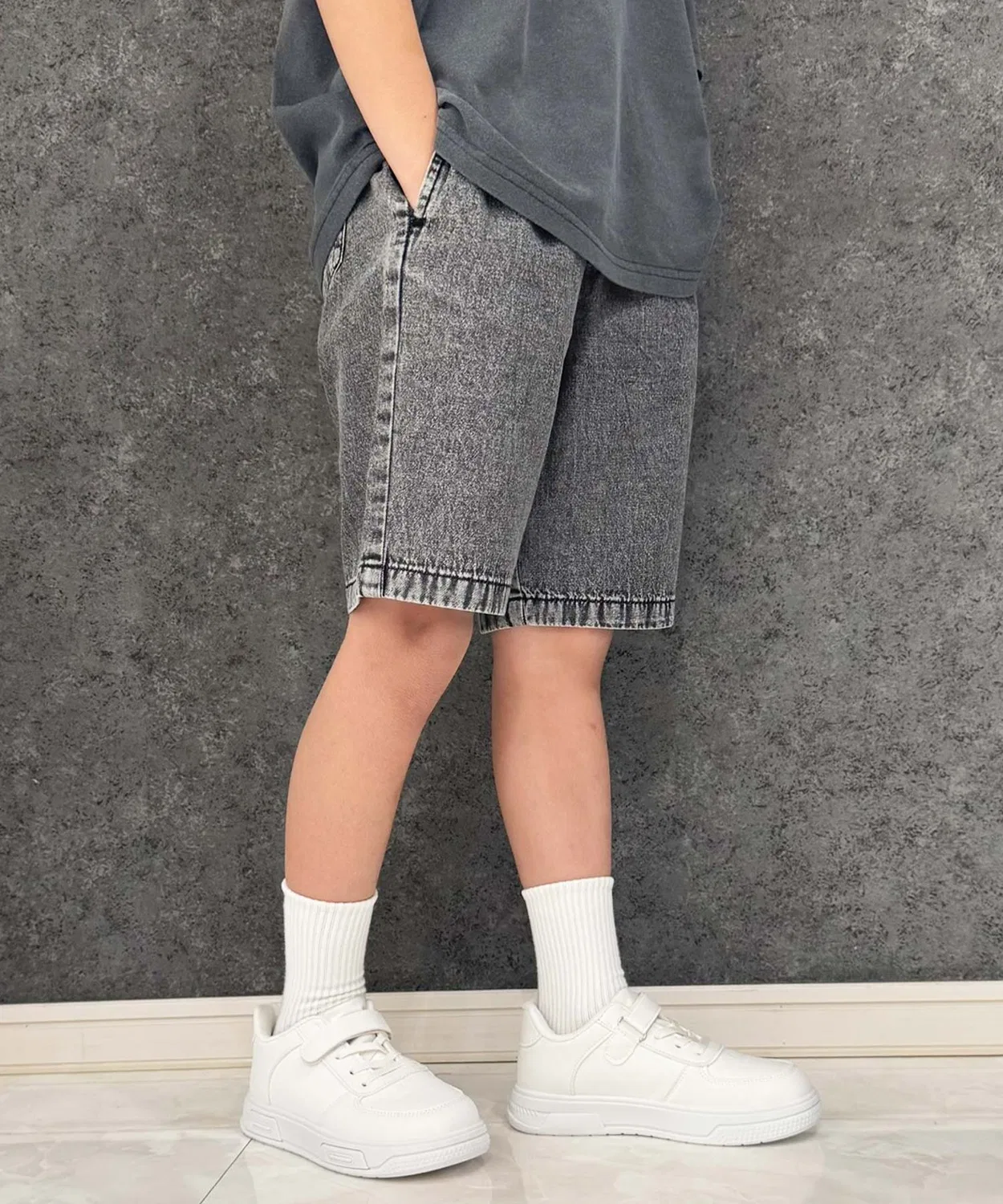 Джинсовые шорты химическая стирка Relax Denim, черные