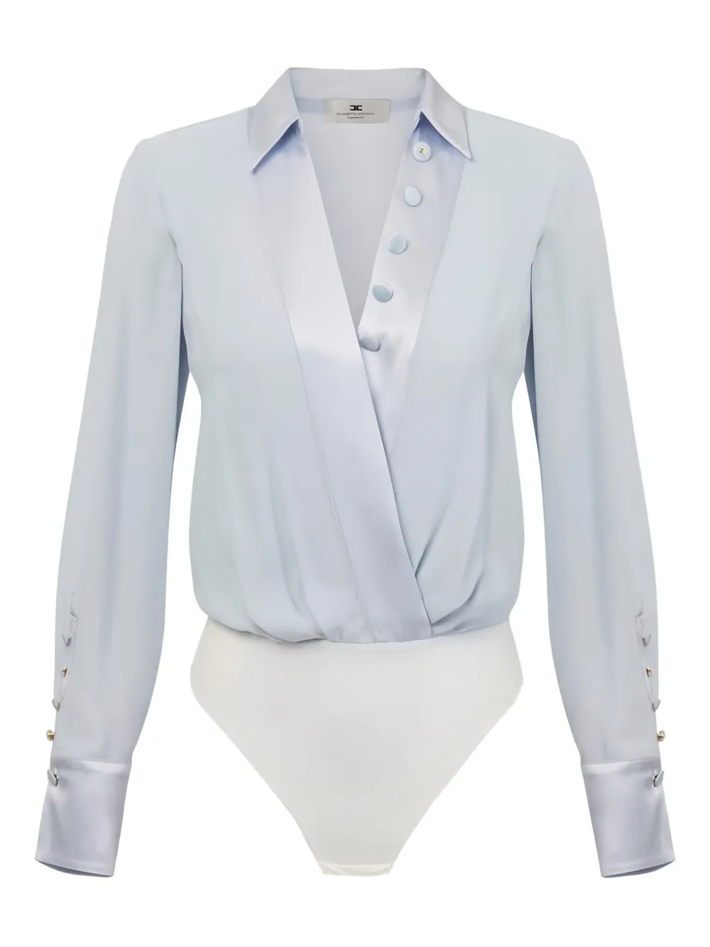 

Боди с атласной отделкой Elisabetta Franchi, синий