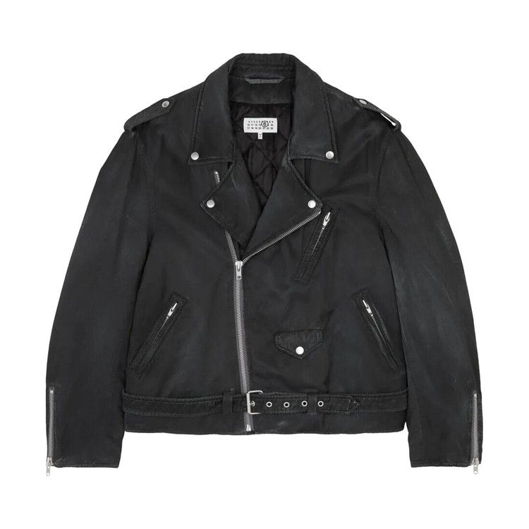 

Куртка MM6 Maison Margiela Belted Biker Jacket, Black