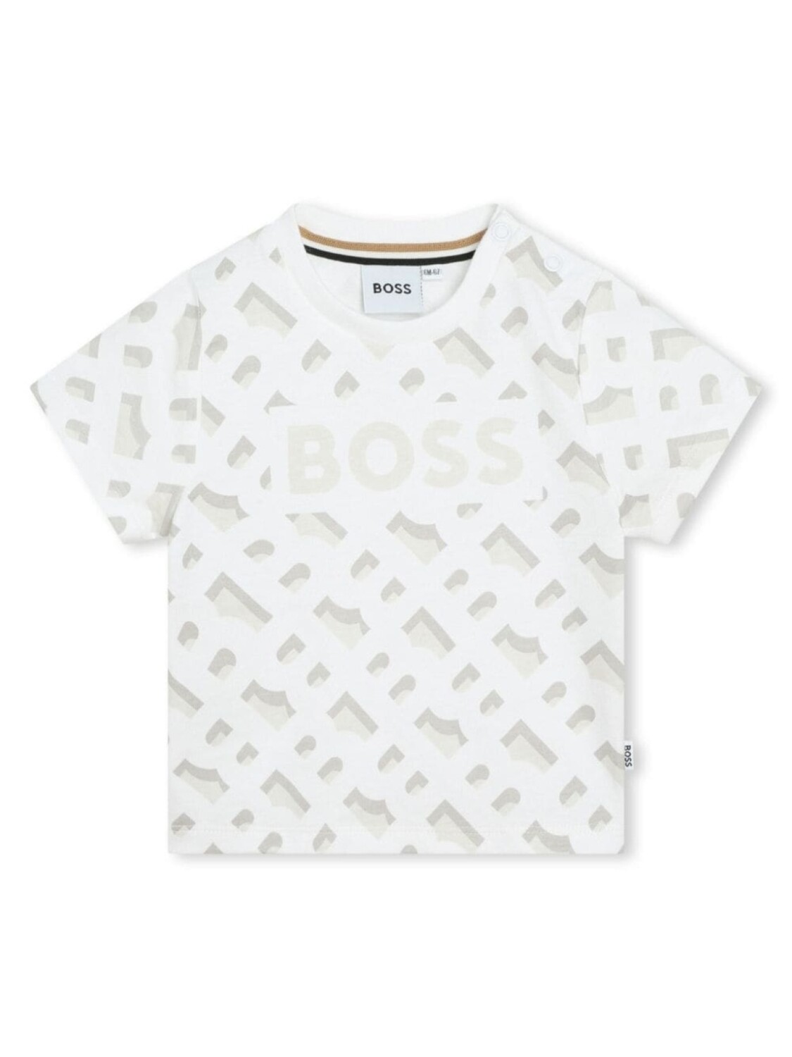 

BOSS Kidswear футболка с монограммой, белый