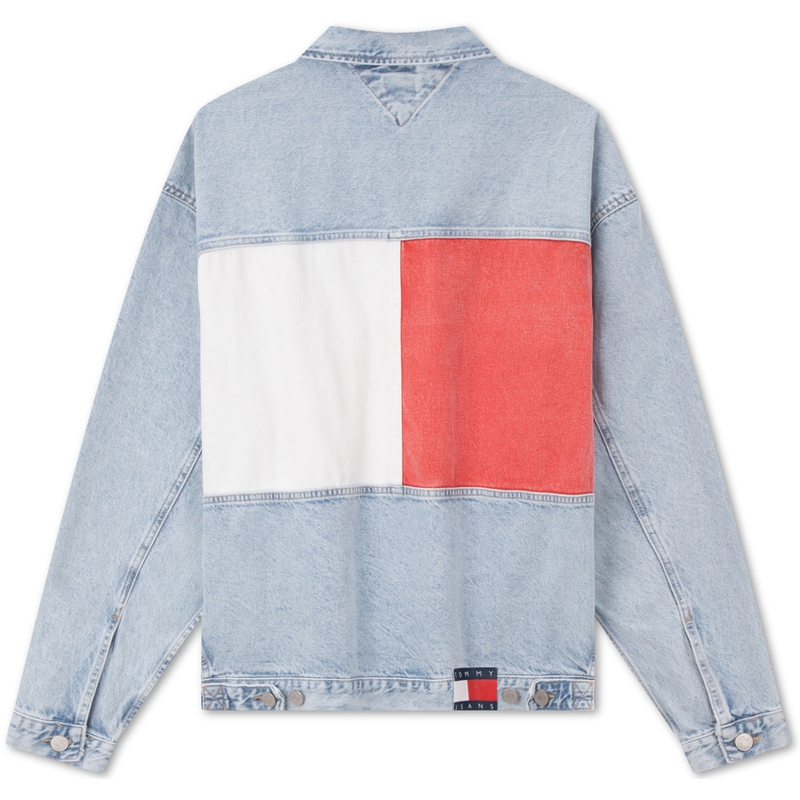 Tommy Hilfiger Джинсовая куртка унисекс светло-голубого цвета, Light Blue 1AB — фото 4