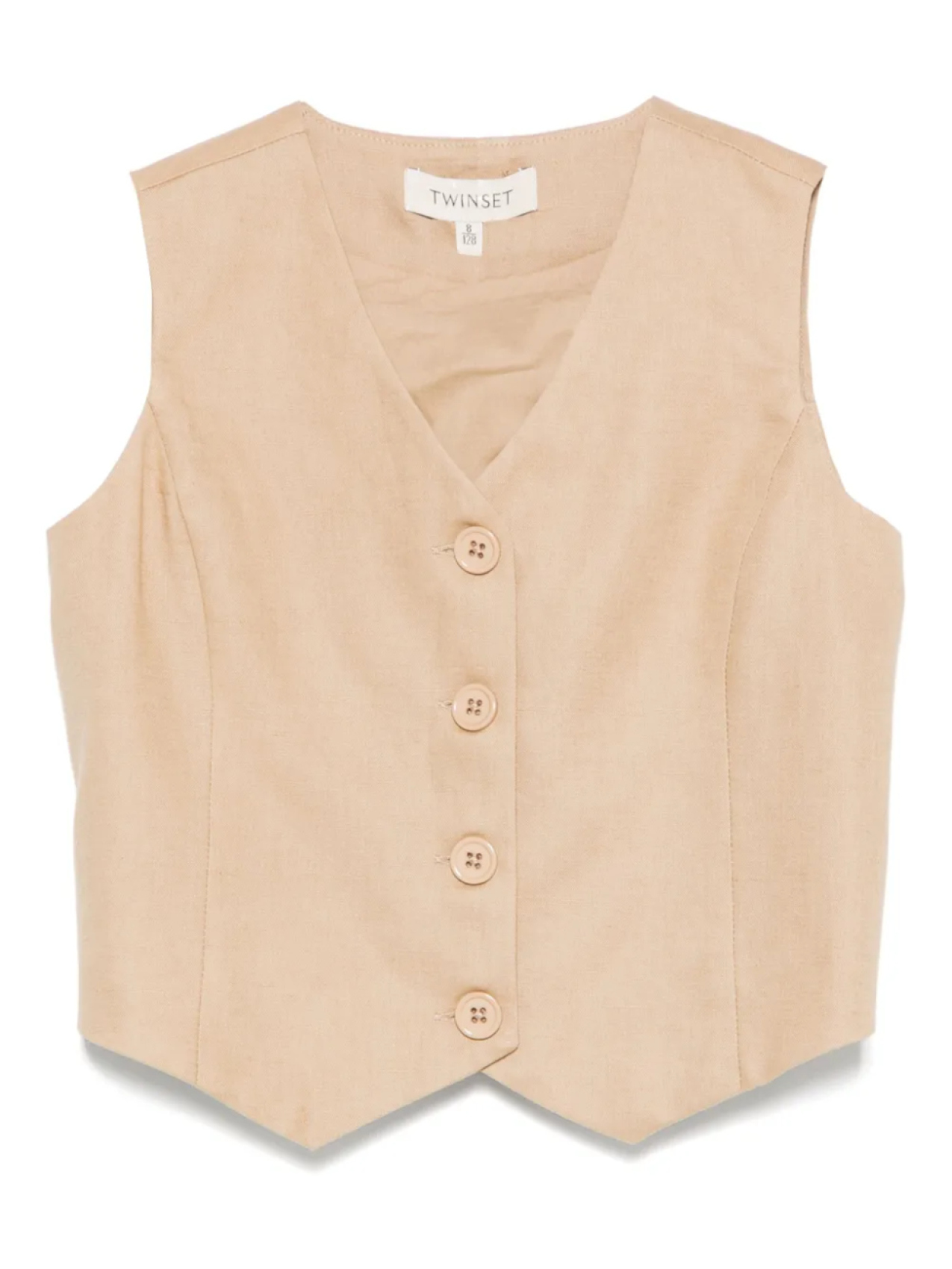 

Жилет с логотипом TWINSET Kids, коричневый