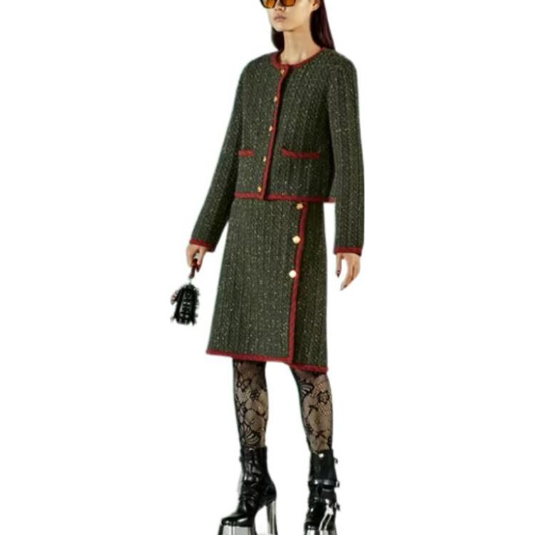 Куртка женская Gucci, элегантный крой, зеленый — фото 2