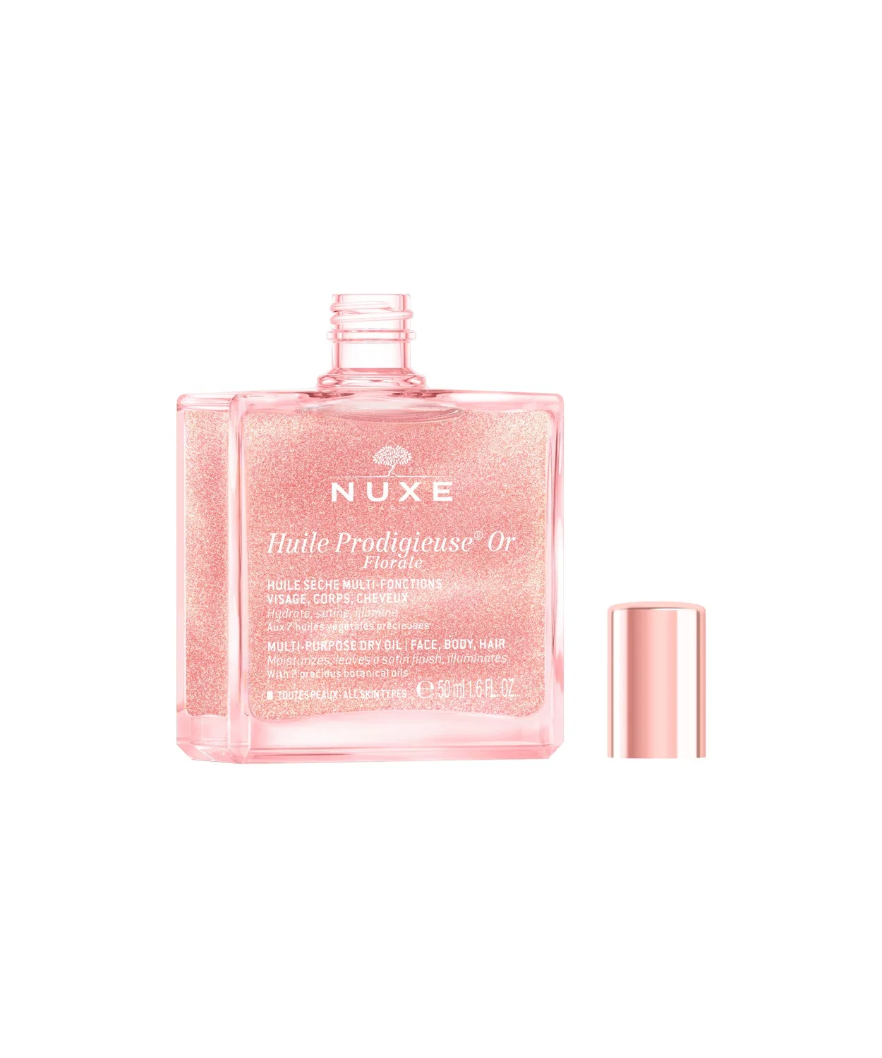 Масло для лица Nuxe — И тела Prodigieux Floral Gold Oil розово-золотистое, 50 мл — фото 4