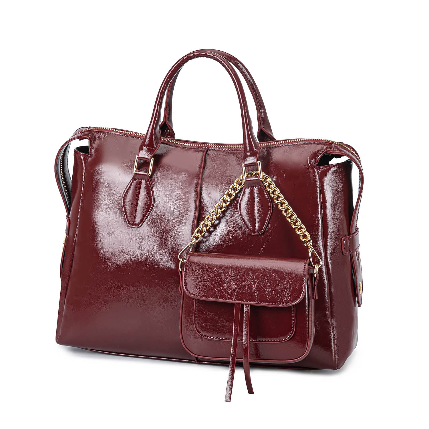 

Большая универсальная сумка-кошелек Yareli Tote от Mia K MKF Collection By Mia K., цвет burgundy