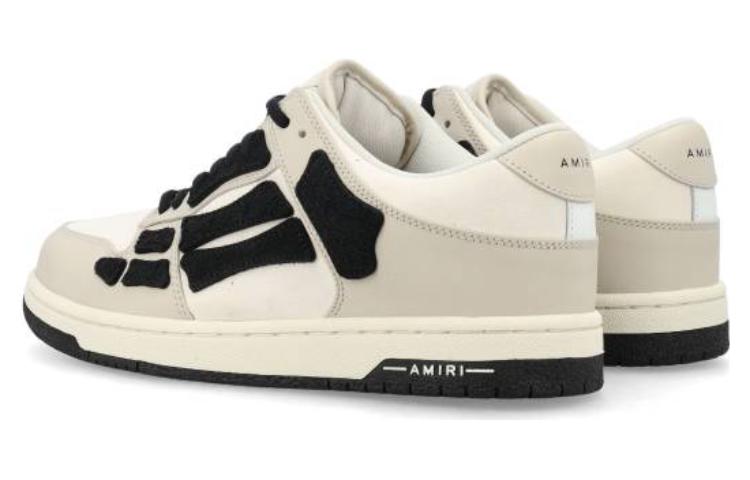 AMIRI Скелетоны низкие бежево-черные бело-черные, цвет White Black — фото 4
