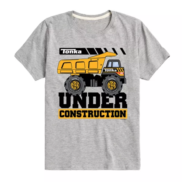 

Футболка с рисунком для мальчиков 8-20 лет на тему строительства Tonka, цвет heathre gray