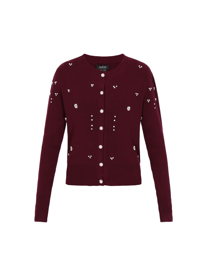 

Usha BLACK LABEL Женский кардиган бордового цвета
