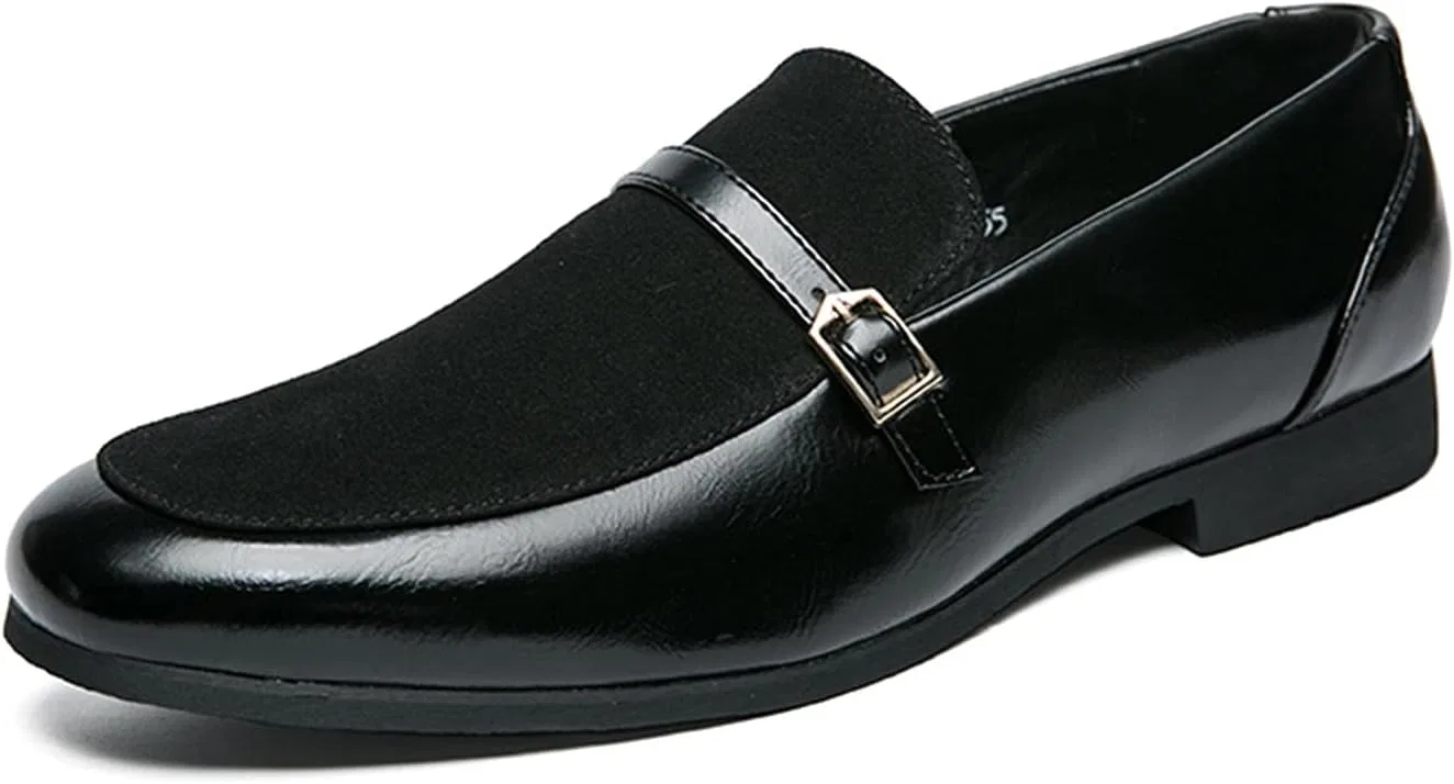 Мужские лоферы Breathable PU Leather Anti-Slip Comfortable Lightweight, Black PUGHGAETZF