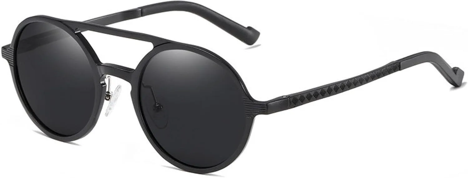 

Солнцезащитные очки с защитой UV400 | Круглая оправа, металлические петли | Для женщин и мужчин, для занятий спортом на открытом воздухе и вождения DSVIGF, Gold Grey