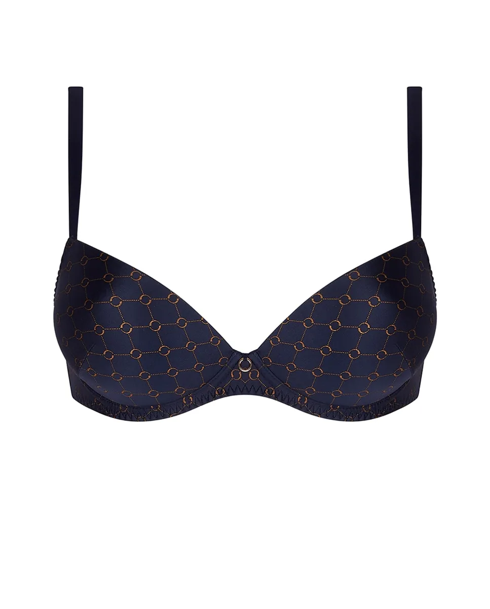 

Бюстгальтер с чашечками и косточками Antigel, темно-синий