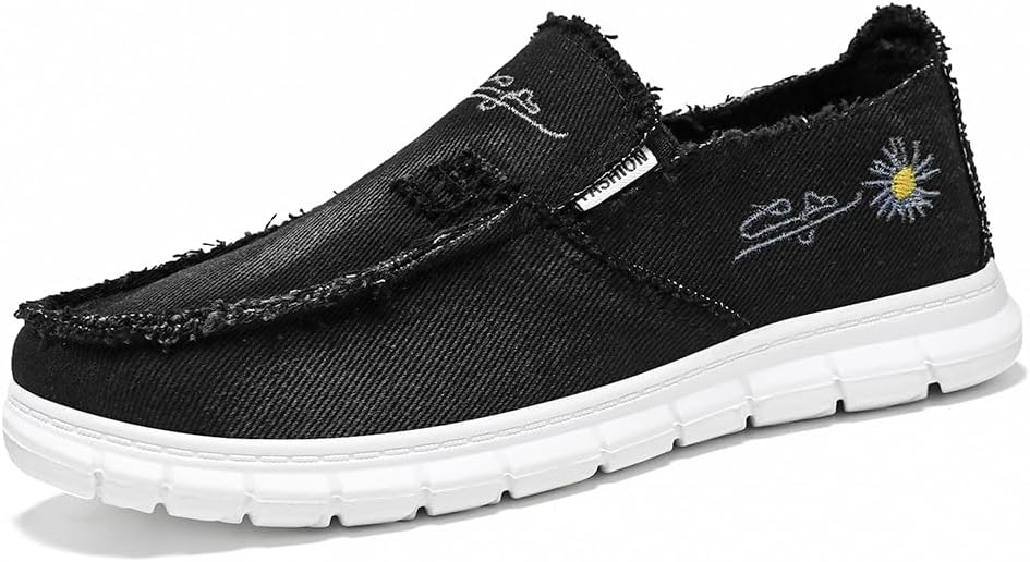 

Мужские летник кроссовки на одну кнопку из ткани Oj8K, черный