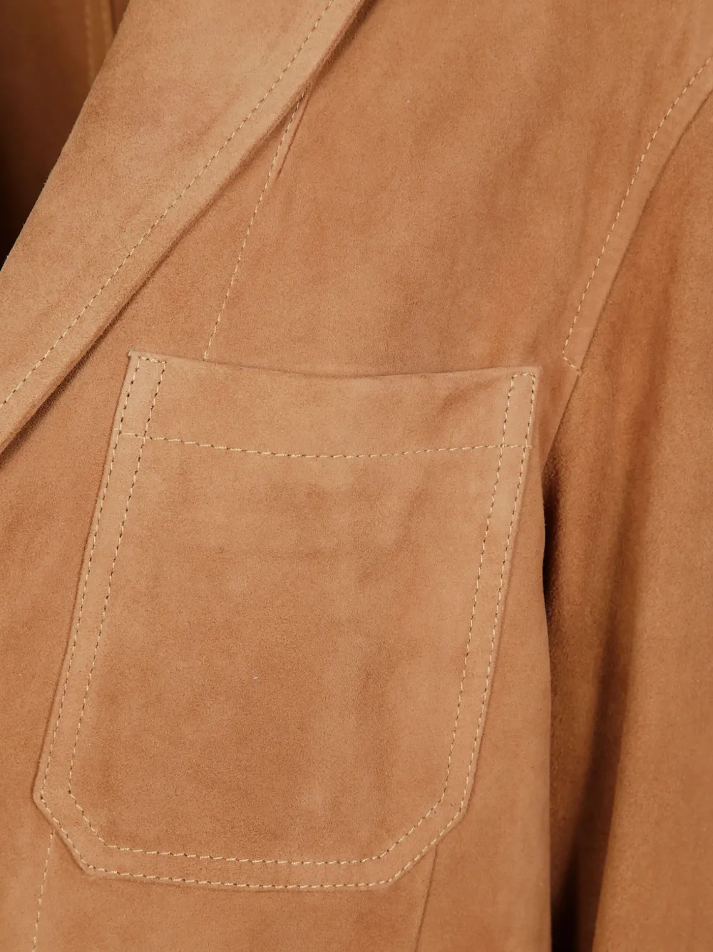 Замшевая куртка с тремя пуговицами POLO RALPH LAUREN, коричневый — фото 3