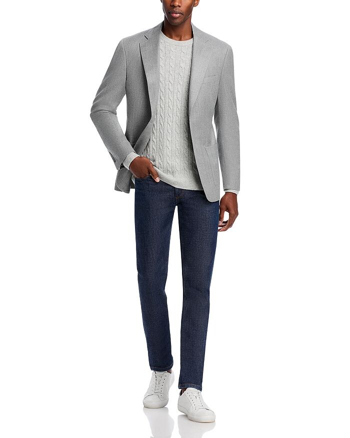 

Магазин мужской одежды Bloomingdale’s Кашемировый вязаный свитер The Men's Store at Bloomingdale's, серый