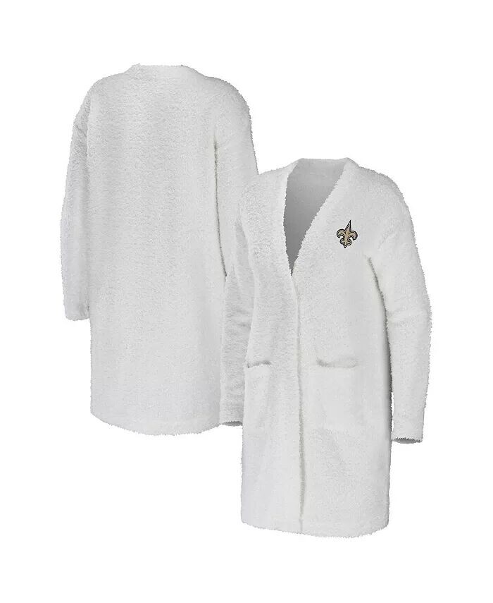 

Женский кремовый свитер-кардиган New Orleans Saints Cozy Lounge Wear By Erin Andrews