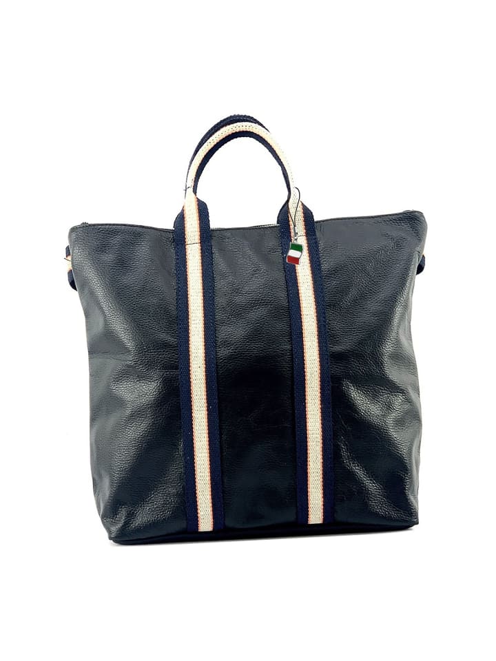 

Рюкзак City из кожи и холста Florence, сумка, черный, синий, бежевый, примерно 43 см Florence