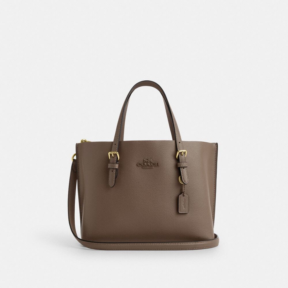 

Сумка-тоут Mollie 25 COACH, цвет gold/dark stone
