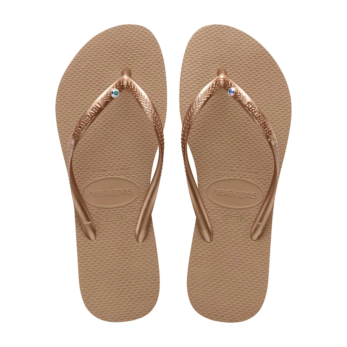 Женские шлепанцы Slim Crystal SW II Havaianas, бледно-розовый