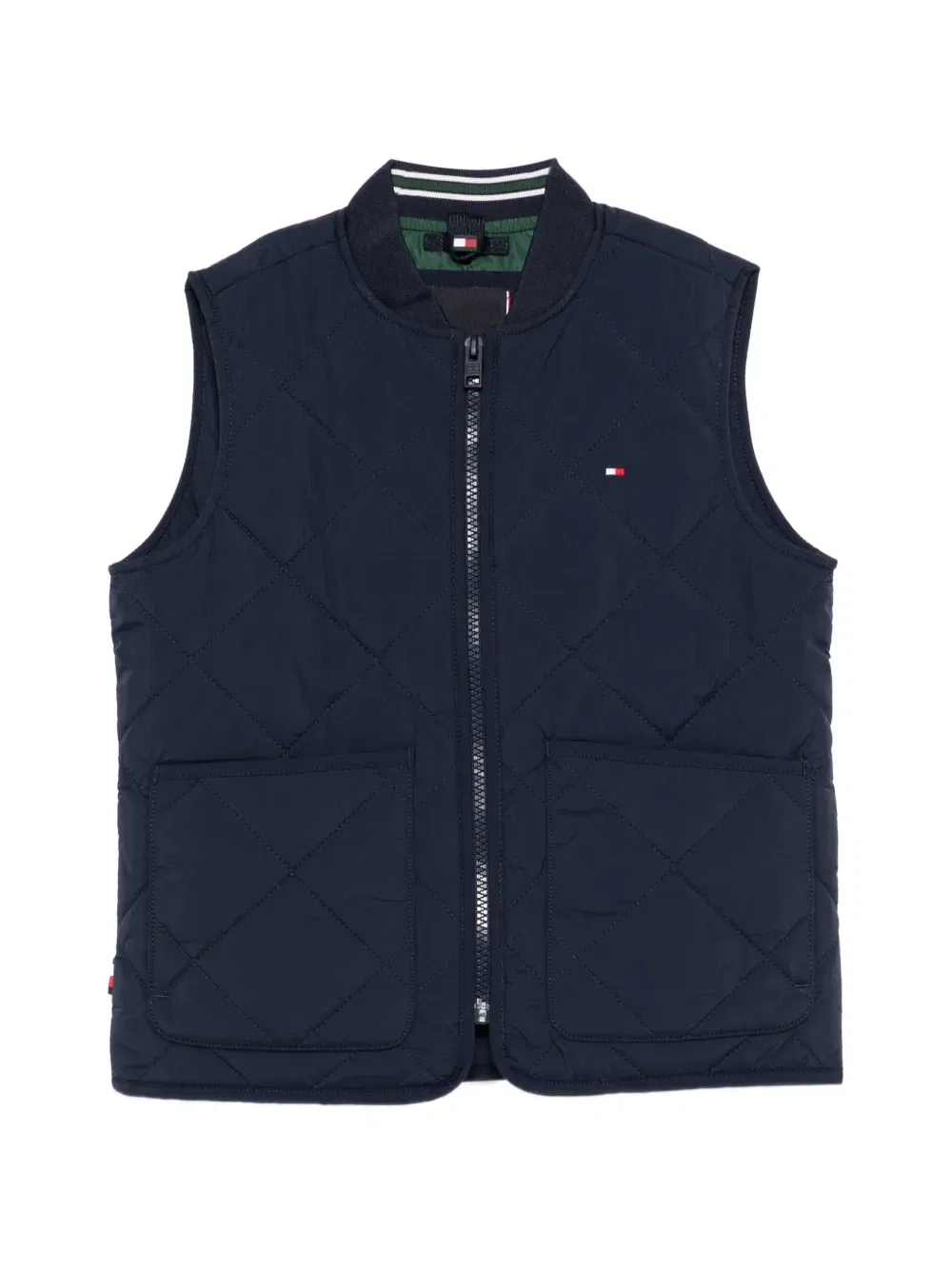 Стеганый жилет на молнии Tommy Hilfiger Junior, синий