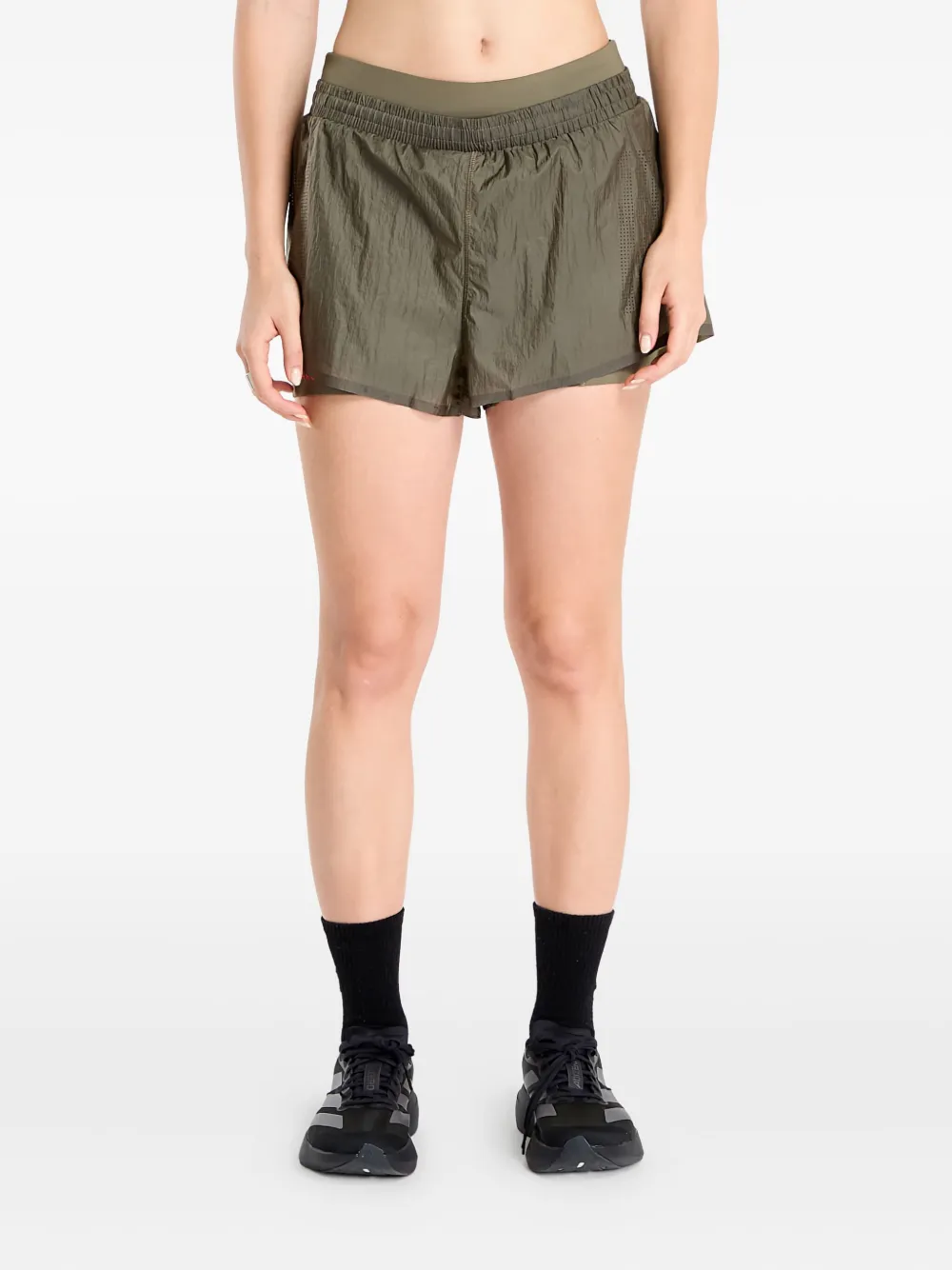 

Беговые шорты Koumori 2-в-1 Adidas, зеленый