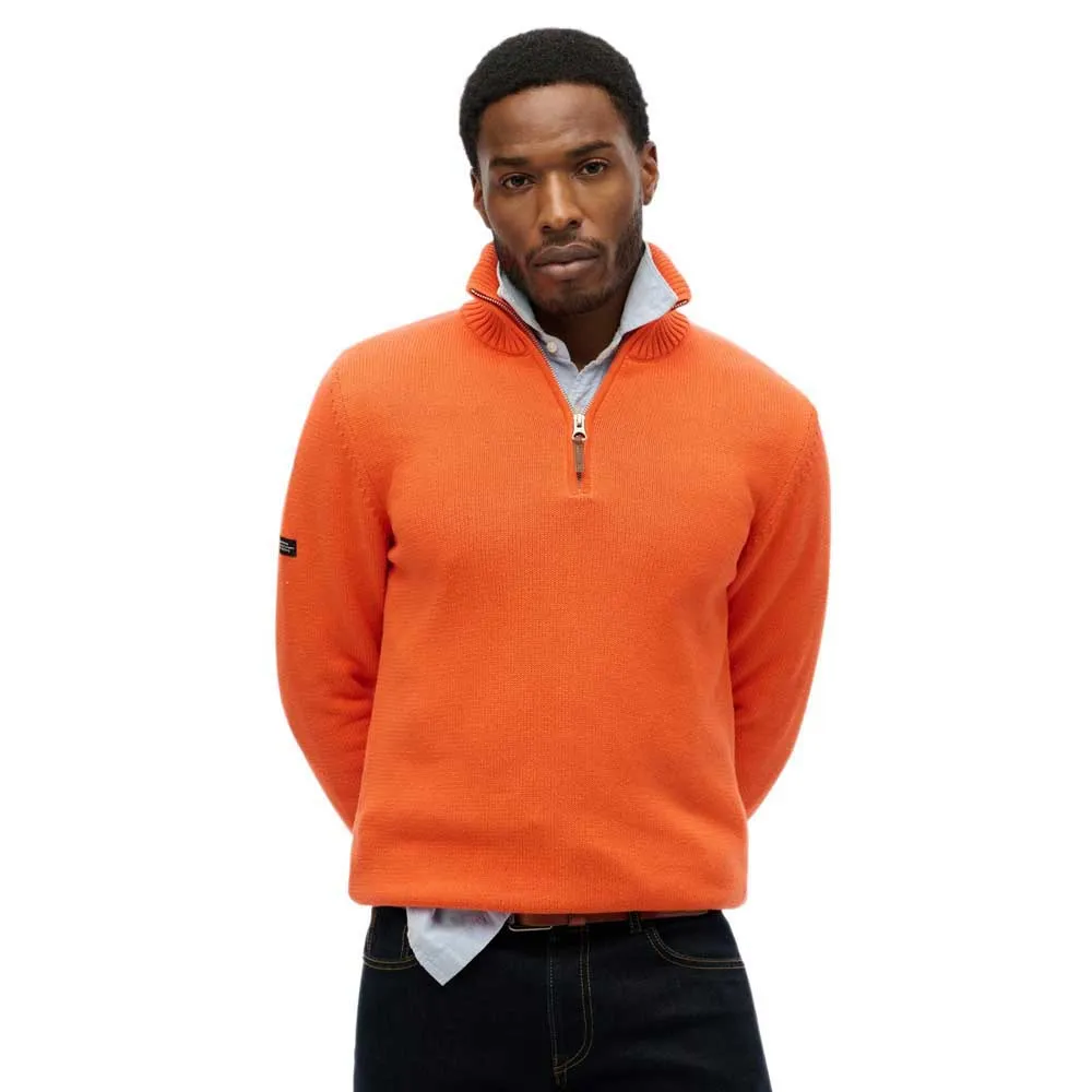 

Свитер Superdry Classics Henley Knit, оранжевый