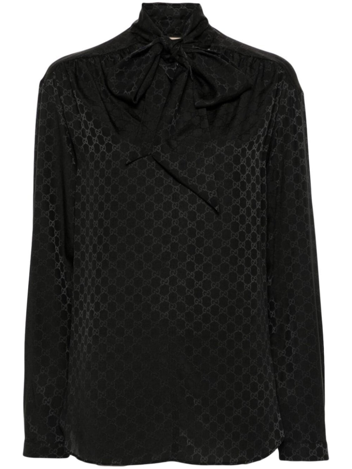 

Gucci жаккардовая рубашка с логотипом GG, черный