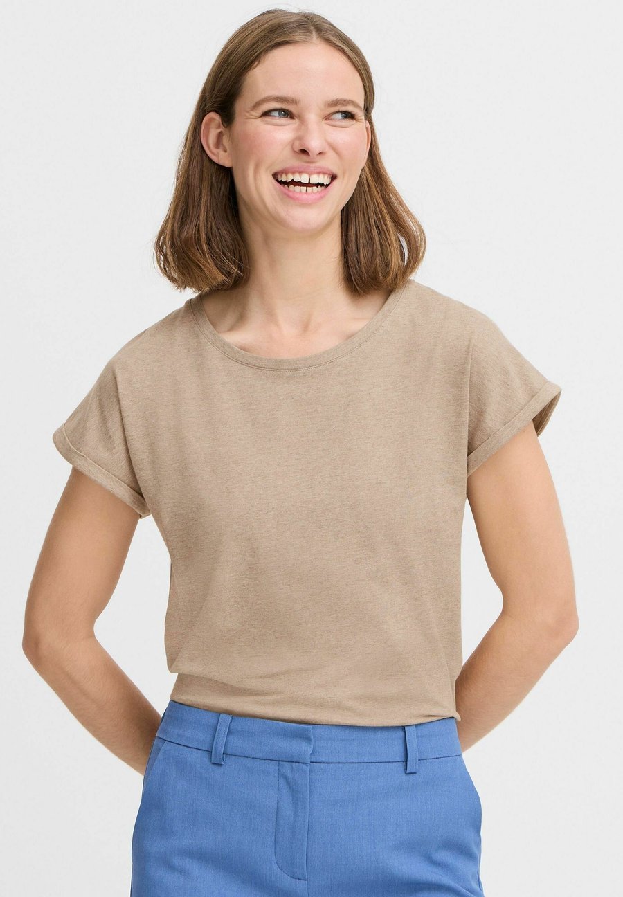 

Футболка b.young BYPamila, Roasted Cashew Melange/Mottled Beige, Серый, Футболка b.young BYPamila, Roasted Cashew Melange/Mottled Beige