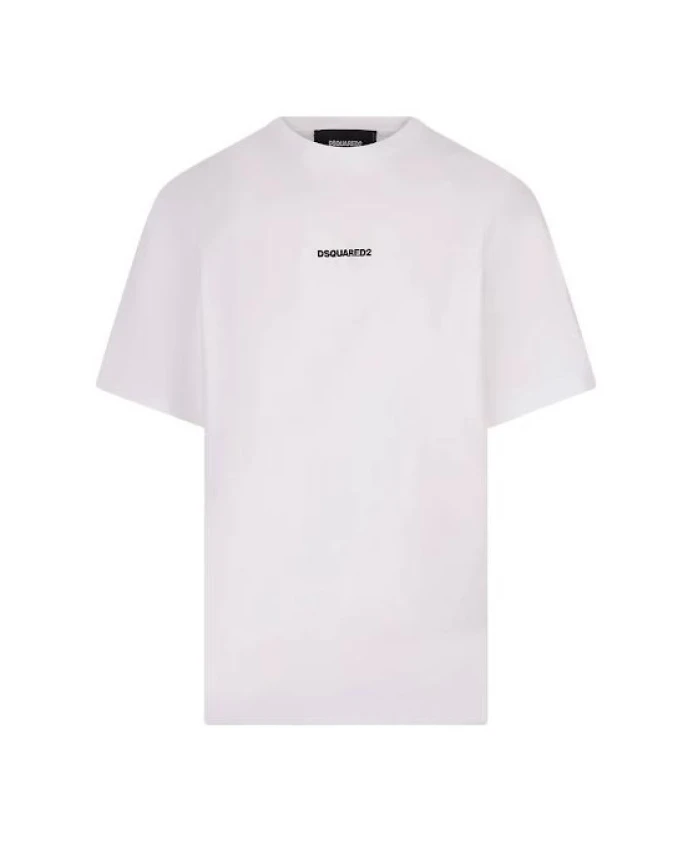 

Хлопковая футболка с круглым вырезом Dsquared2, белый