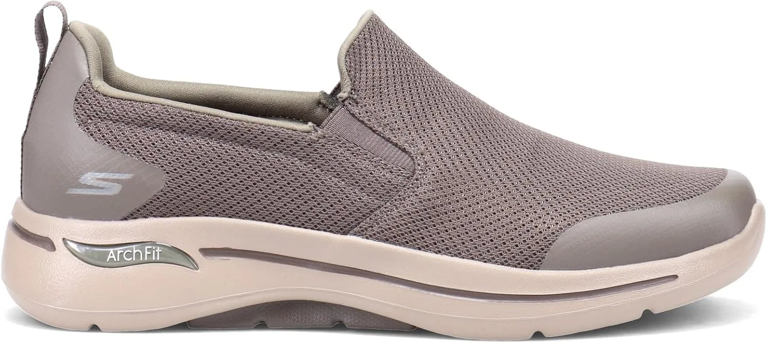 Кроссовки Skechers Herren Go Walk Arch Fit Togpath Sneaker, Taupe Textile Synthetic Trim — фото 4