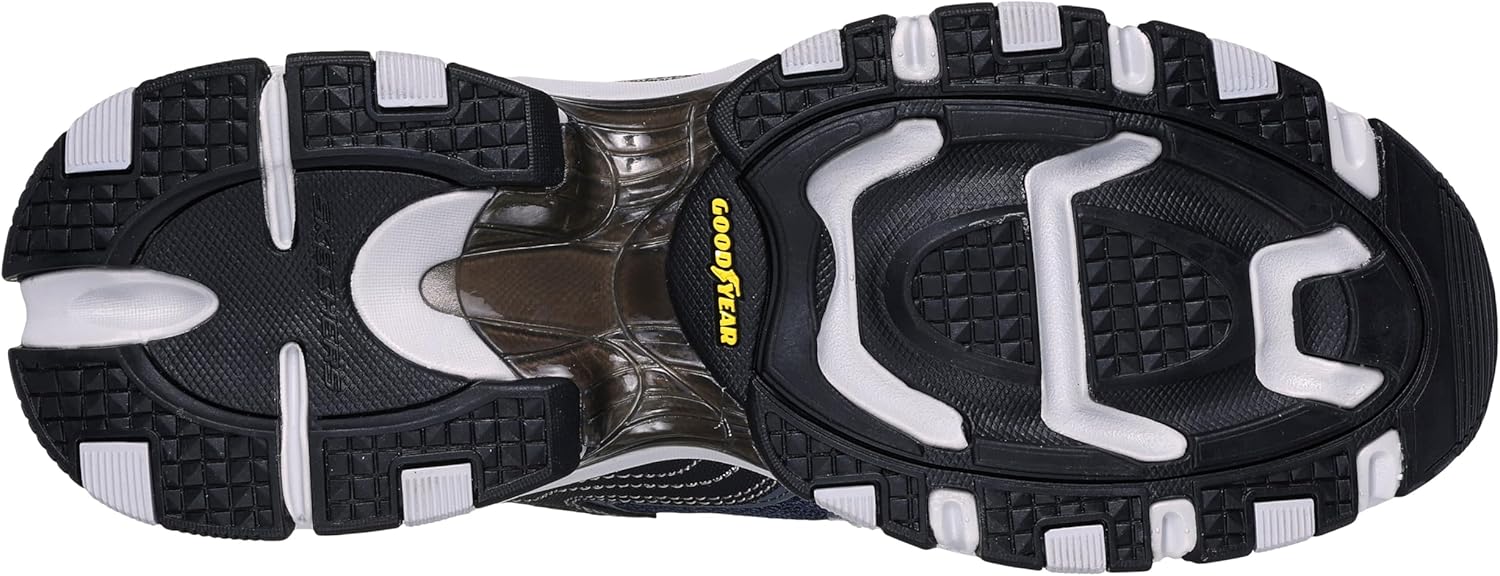 Мужские кроссовки Skechers Vigor 3.0 Drafting Slip-on без шнурков, черный/синий/темно-синий — фото 2