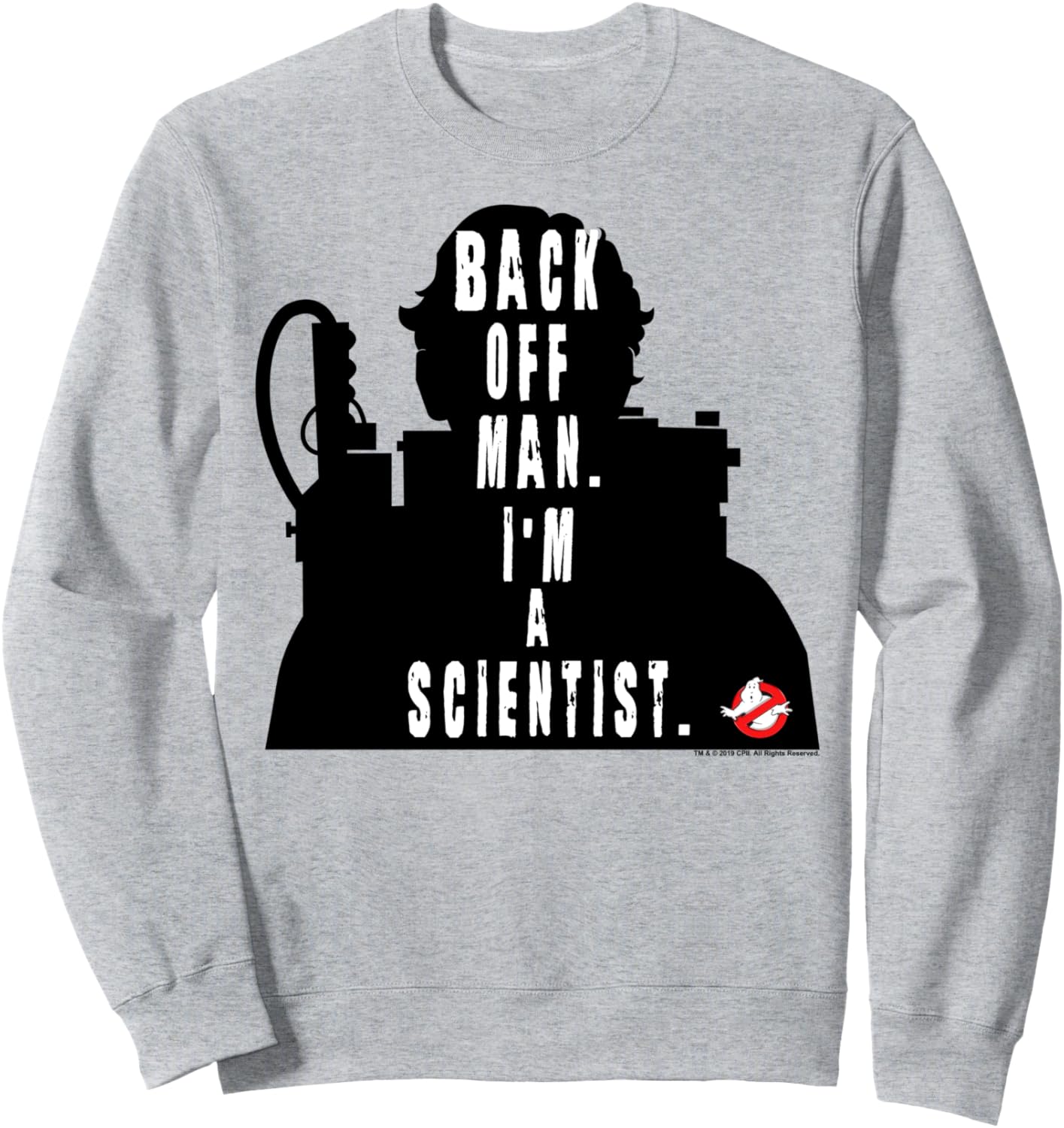 

Толстовка с силуэтом «Охотники за привидениями: Я ученый» Ghostbusters, серый