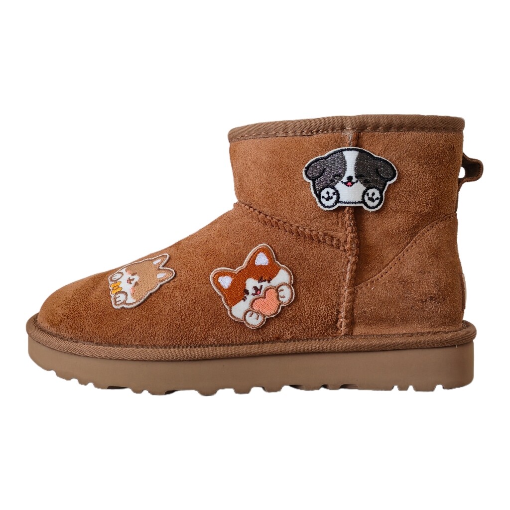 

CLASSIC MINI Зимние ботинки женские коричневые/бордовые Ugg