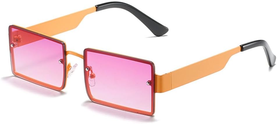 

Солнцезащитные очки прямоугольной оправы 2027 года для женщин и мужчин, градиентные солнцезащитные очки, классические женские очки с защитой от УФ-излучения UV400 MTZJH, Orange Purple