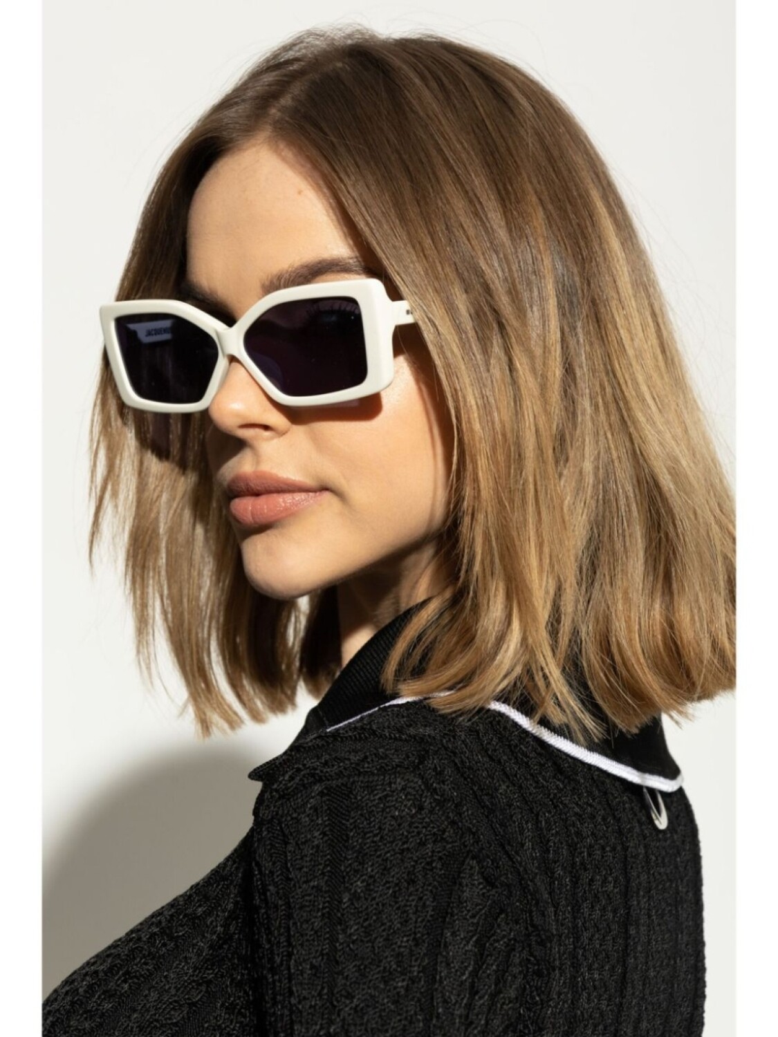 Jacquemus солнцезащитные очки Les Lunettes Spiaggia из коллаборации с Linda Farrow, белый — фото 2
