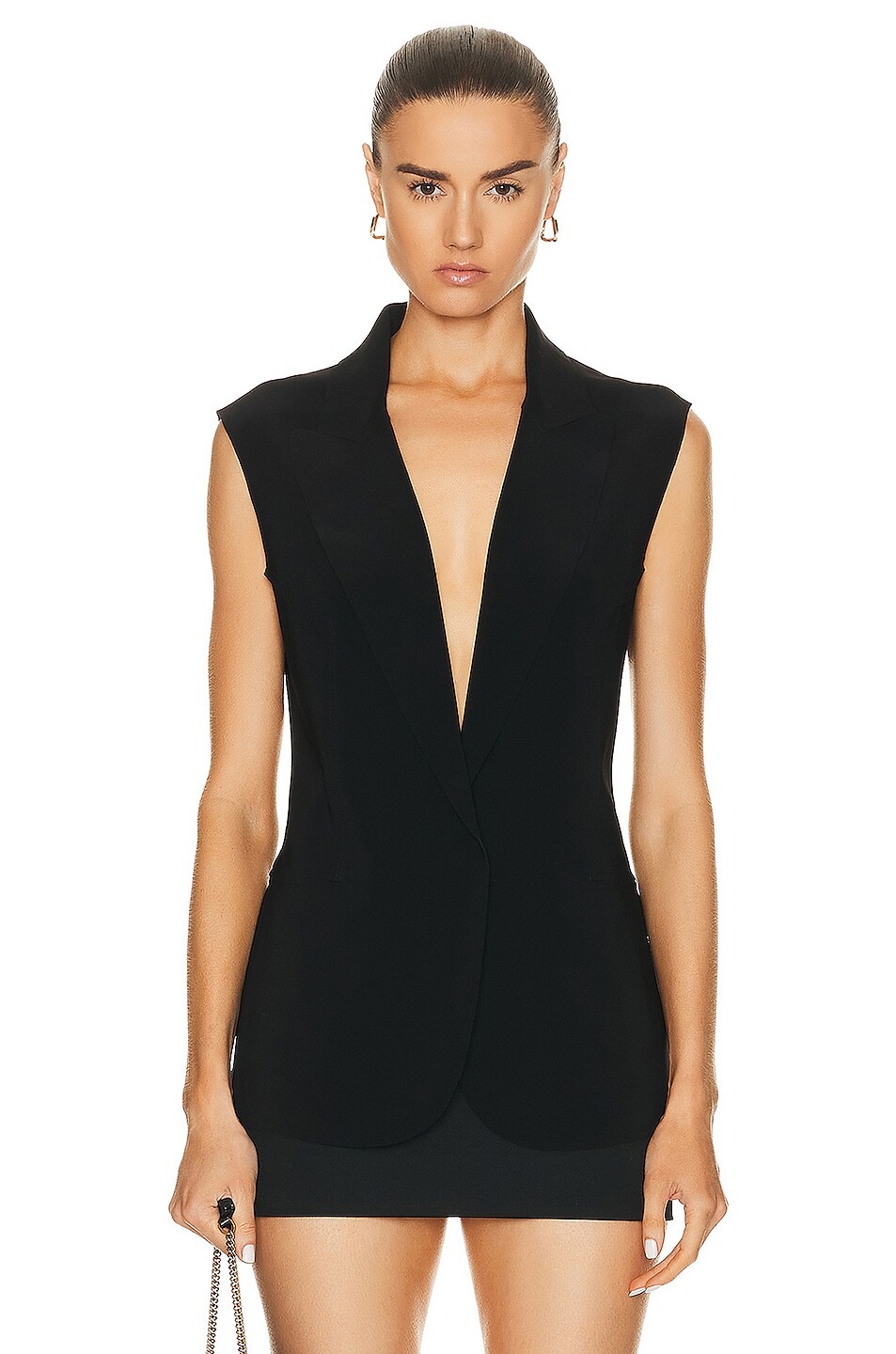 

Куртка Norma Kamali Sleeveless Single Breasted, черный