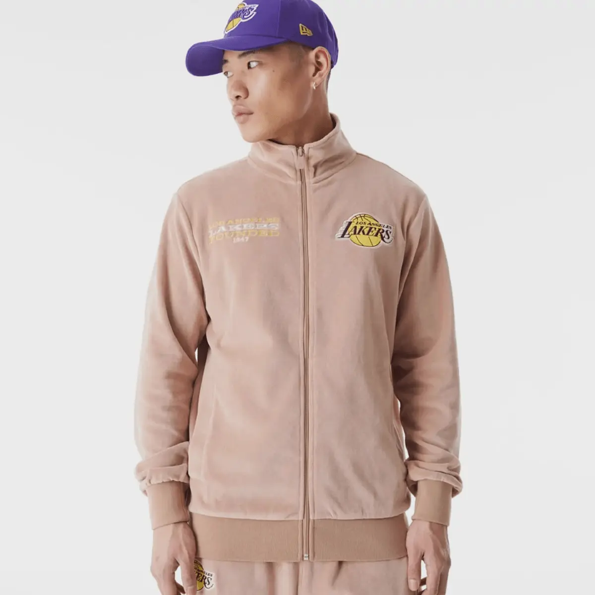 

Куртка New Era LA Lakers NBA Lifestyle Velours Trackjacket, бежевый