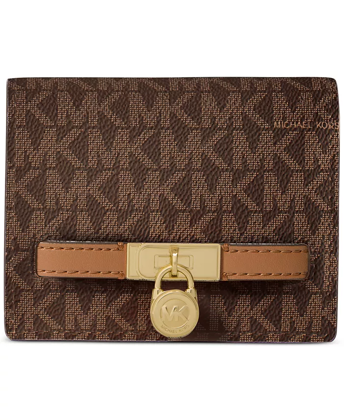 

Компактный кошелек Hamilton Logo Michael Kors, коричневый/бежевый