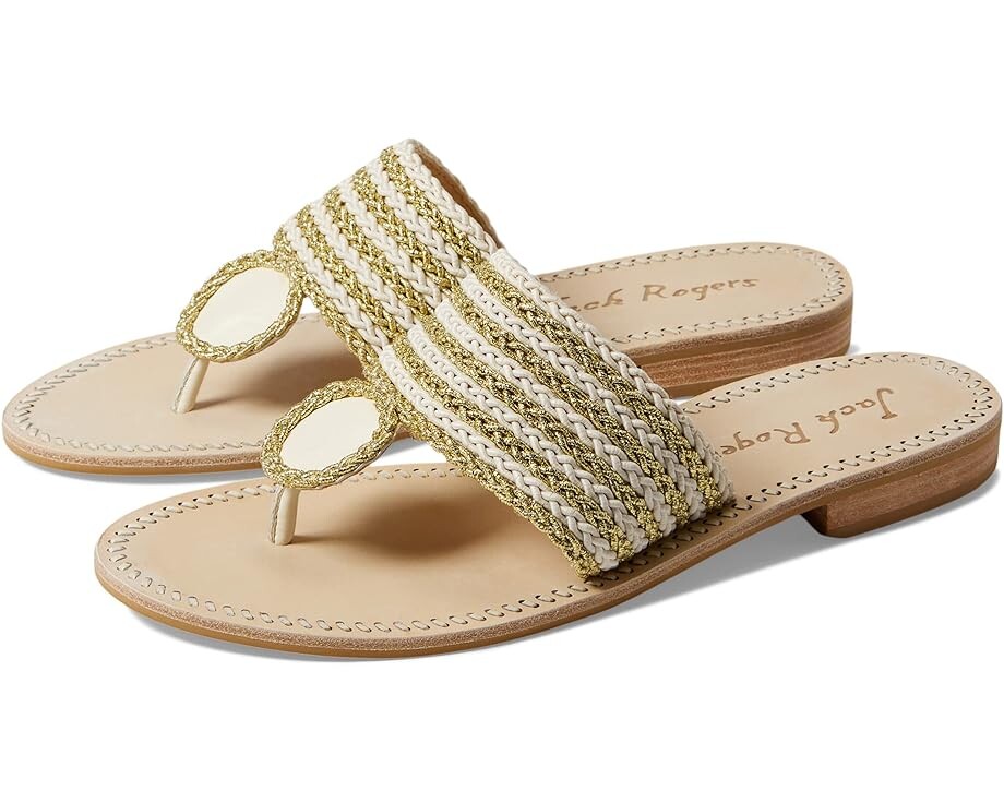 

Сандалии Jack Rogers Jacks Rope Sandal, цвет Gold Metallic/Ivory/Ivory