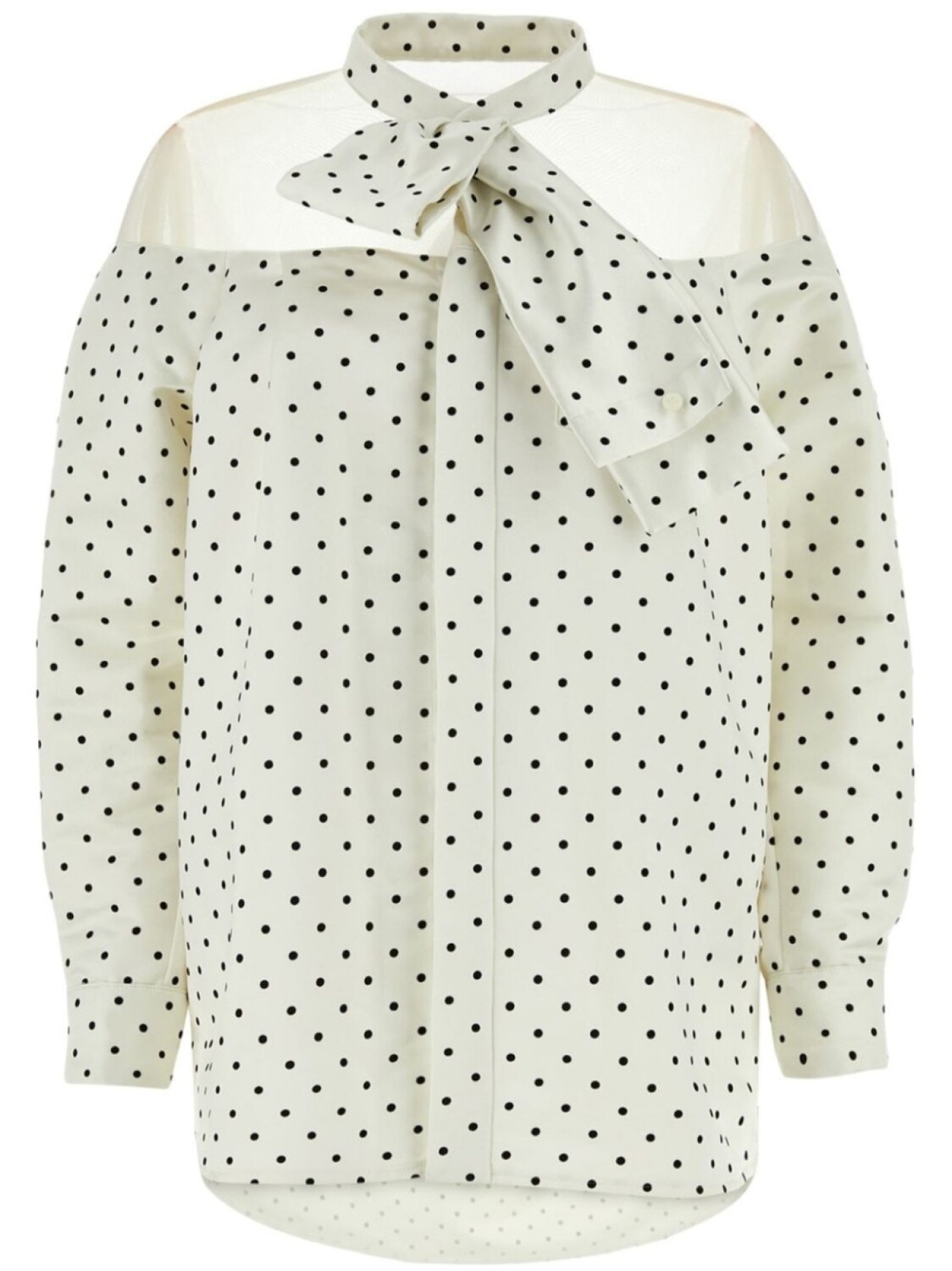 

Sacai блузка в горошек, белый