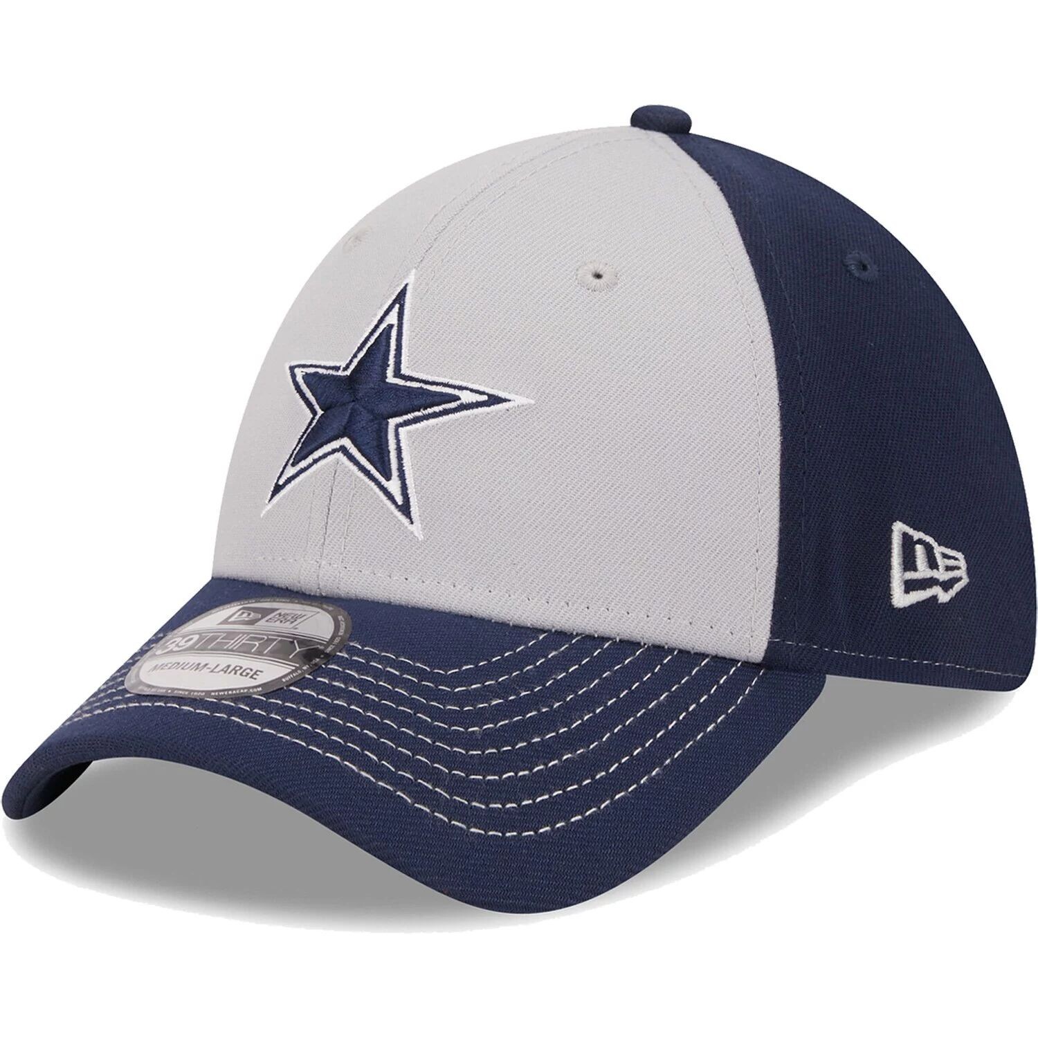 

Мужская основная шляпа New Era Grey Dallas Cowboys 39THIRTY Flex Hat