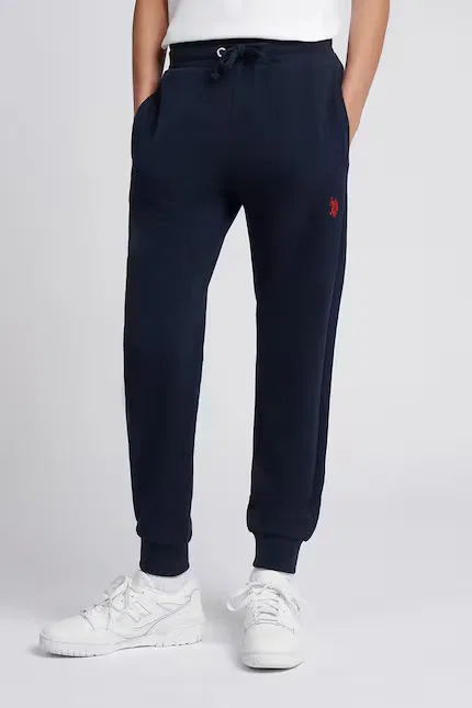 Джоггеры детские из хлопка U.S. Polo Assn., синий