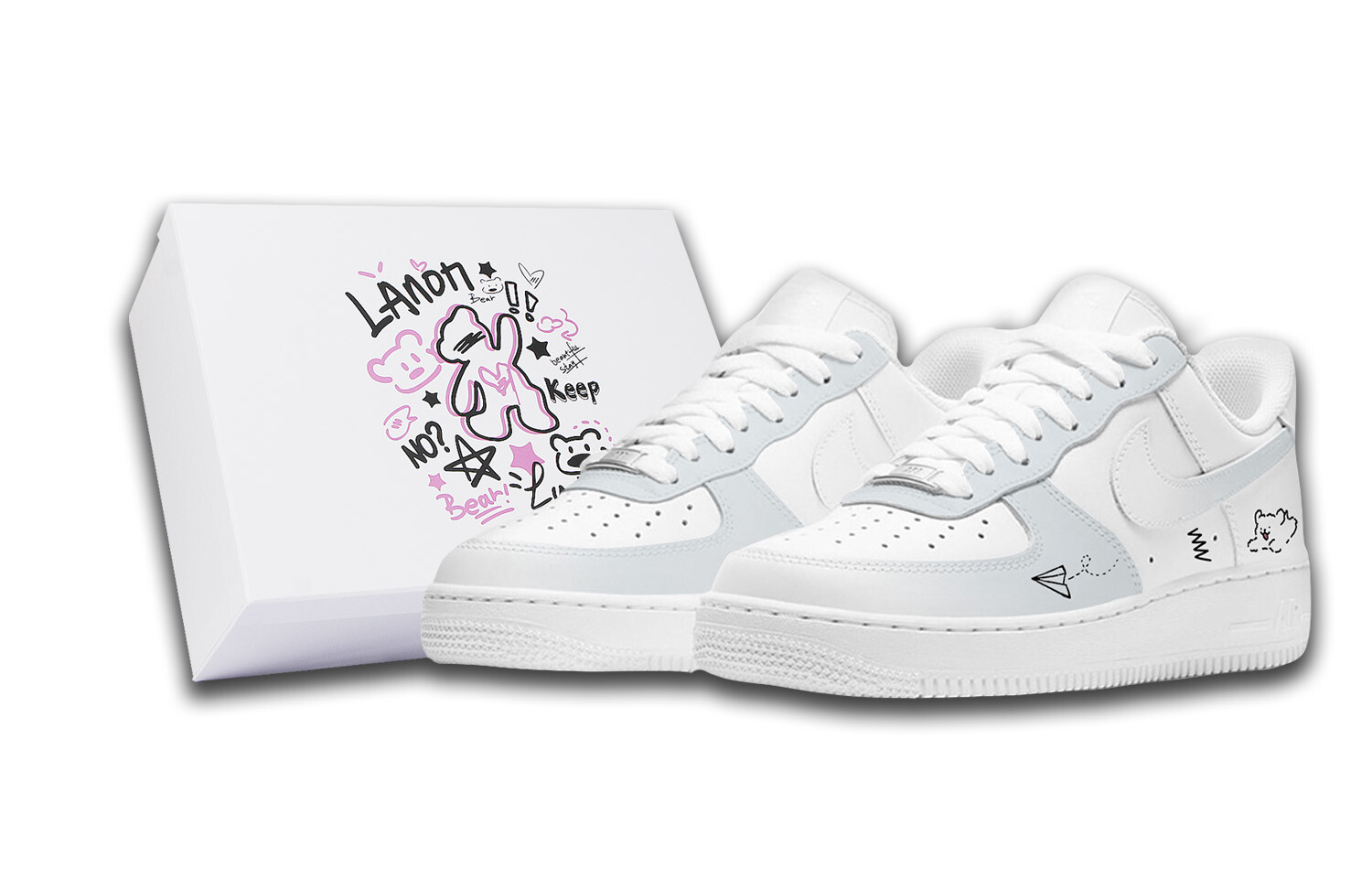 

Кроссовки Nike Air Force 1 Kids' Skateboarding Shoes Grade School, белый