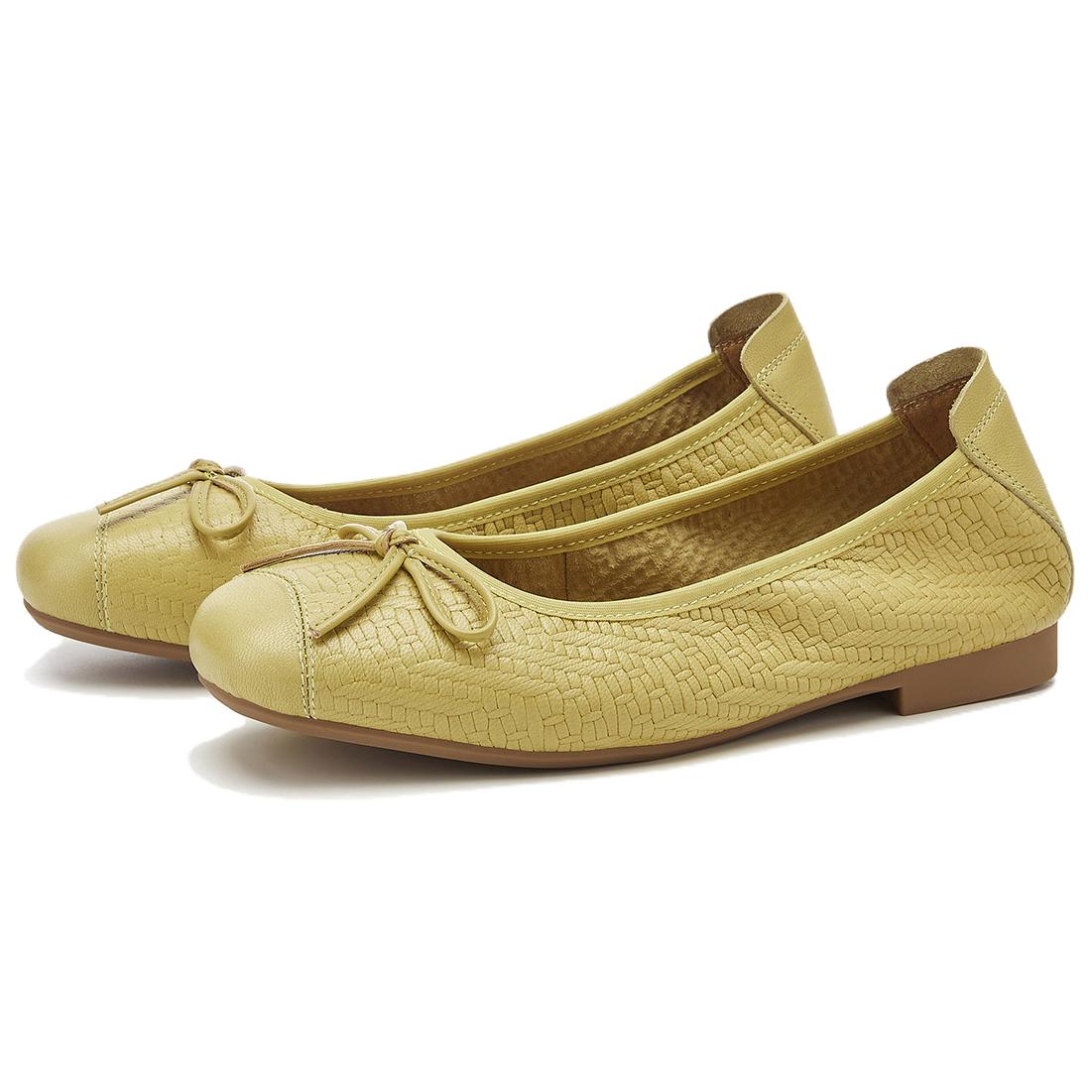 Millies Туфли MILLIE'S Casual Single на низком каблуке женские желтые, цвет Yellow — фото 4
