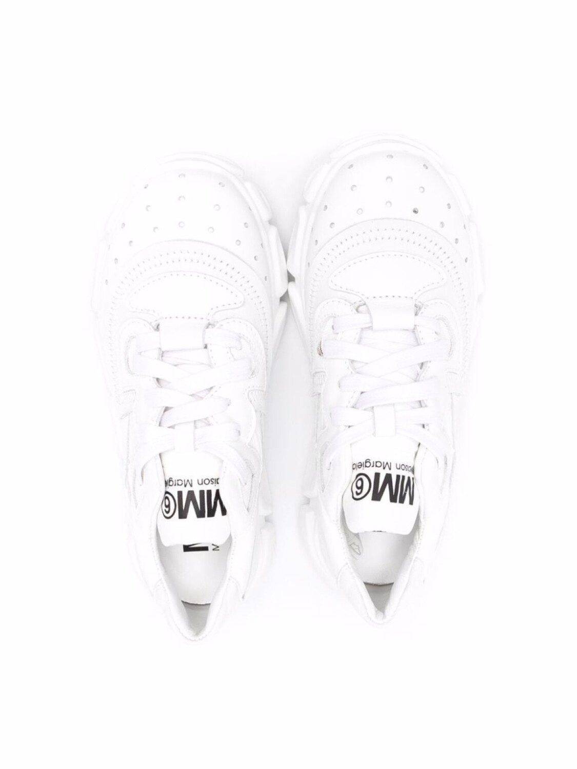 MM6 Maison Margiela Kids кроссовки на шнуровке, белый — фото 3