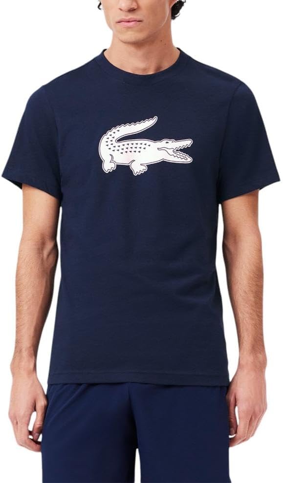 

Мужская спортивная футболка Lacoste Ultra Dry XXL с логотипом, Navy Blue & White, Белый, Мужская спортивная футболка Lacoste Ultra Dry XXL с логотипом, Navy Blue & White