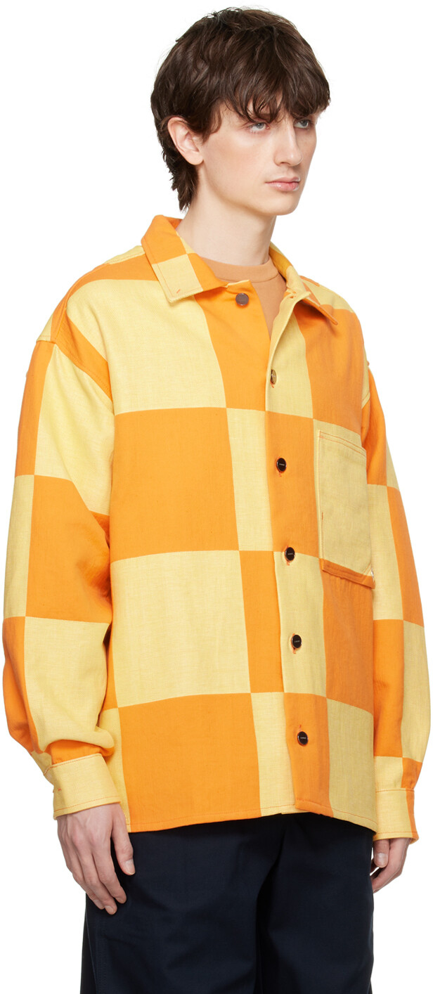 

Желтая рубашка Le Raphia 'La Surchemise Tecido' JACQUEMUS