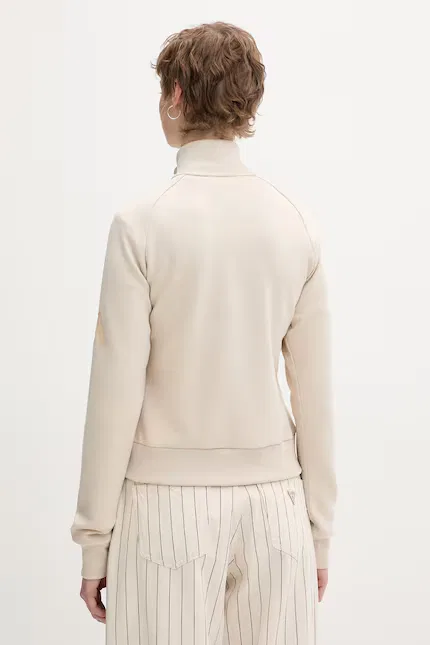 Блуза женская на молнии The Soft Lux Adidas, бежевый — фото 3